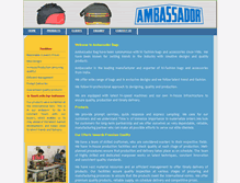 Tablet Screenshot of ambassadorbags.com